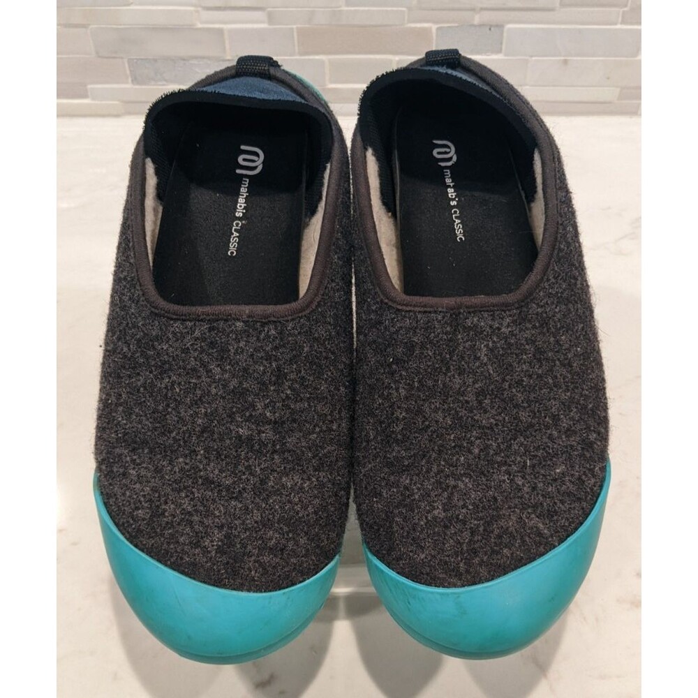 Mahabis Classic Gray Felt Shearling Detachable Slipper Women Size 39/ US 8